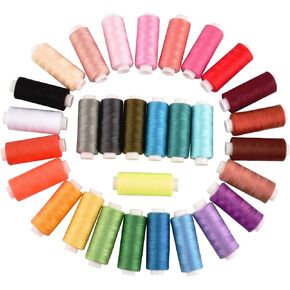 Sewing Thread Kit 30 Colors Polyester 250 Yard Each Spools Sewing Threads Embroidery Machine Thread Quilting Thread for Hand Sewing/Machine Sewing