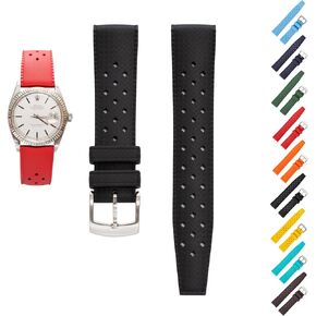 Quick Release Tropical Rubber Band For Breitling Watches, Replacement FKM Watch Band Straps For Seiko Watches - Multiple Colors