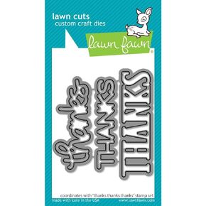 LAWN FAWN Lawn Cuts Custom Craft Die Thanks, White