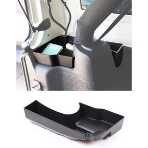 Savadicar Wheel Well Storage Bin, Rear Trunk Organizer, Cargo Storage Tray for 2011-2018 Jeep Wrangler JK JKU 2/4 Door, Interior Storage Expansion Accessories, Left Side, Black, 1 PCS