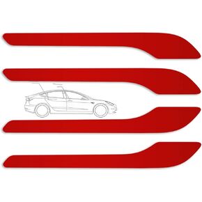 Tesla Door Handle Sticker, Black Anti Scratch Door Cup Protector, unmarked Automatic Door Handle Protective Film for Model 3 Y Custom Cut Decal (Set of 6) (Black)