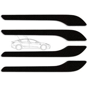 Tesla Door Handle Sticker, Black Anti Scratch Door Cup Protector, unmarked Automatic Door Handle Protective Film for Model 3 Y Custom Cut Decal (Set of 6) (Black) in Saudi Arabia