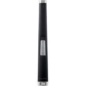Colibri Aura 10mm Flat Flame Lighter - Elegant and Windproof with Refillable Butane, Ideal for Cigars & Candles, with Single-Action Ignition (Brushed Chrome)