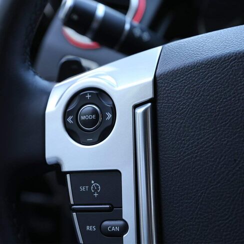 YIWANG ABS Chrome Car Steering Wheel Cover Trim 3D Sticker 2pcs for Land Rover Range Rover Sport 2010-2013 Car Accessories (Gloss Black) in Saudi Arabia