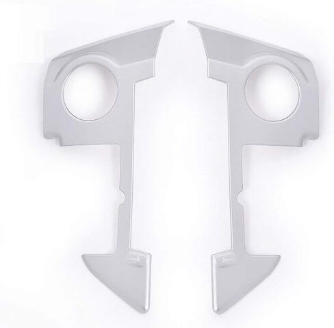 YIWANG ABS Chrome Car Steering Wheel Cover Trim 3D Sticker 2pcs for Land Rover Range Rover Sport 2010-2013 Car Accessories (Gloss Black) in Saudi Arabia