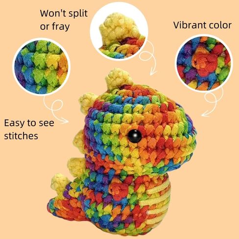 Yarn for Crocheting,Easy Peasy Yarn,Beginner Yarn with Easy-to-See Stitches,Beginner Yarn for Crocheting,Beginner Crochet Yarn in Kuwait