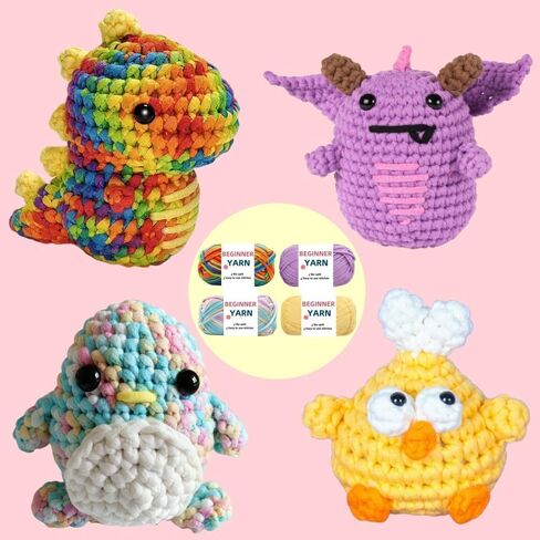 Yarn for Crocheting,Easy Peasy Yarn,Beginner Yarn with Easy-to-See Stitches,Beginner Yarn for Crocheting,Beginner Crochet Yarn in Kuwait