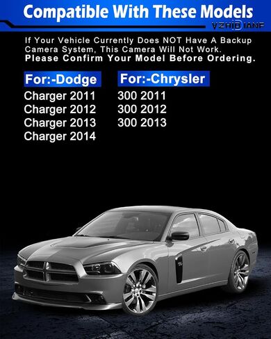 كاميرا احتياطية للرؤية الخلفية 56054058AH مطورة مناسبة لـ: -Dodge Charger 2011 2012 2013 2014 لـ: -Chrysler 300 11 12 13، 56054058AD 56054058AE (1 قطعة) in Saudi Arabia