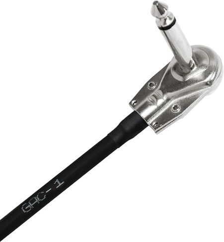 WORLDS BEST CABLES 4 Units - 11 Inch – Gotham GAC-1 - Ultra-Flexible Guitar Bass Effects Instrument Patch Cable - with ¼ Inch (6.35mm) Low-Profile, R/A Pancake Type TS Connectors - Custom Made in Saudi Arabia