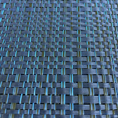 CAIT CHAPMAN HOME COLLECTION Texture Design Woven PVC Rectangular Heat Insulation Texteline Table Runner (All Black) in Kuwait