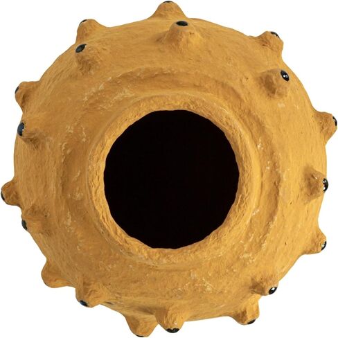 Creative Co-Op Decorative Paper Mache Canister with Glass Marble Accent, Terra-cotta in Saudi Arabia