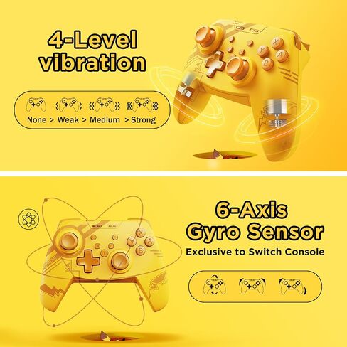 وحدة تحكم JINGDU Wireless Switch Pro متوافقة مع Nintendo Switch/OLED/Lite، وحدة تحكم ألعاب بلوتوث و2.4G، وحدة تحكم عصا التحكم في القاعة، مع بطارية 1000 مللي أمبير في الساعة، جيروسكوب سداسي المحاور، مشغل خطي in Kuwait