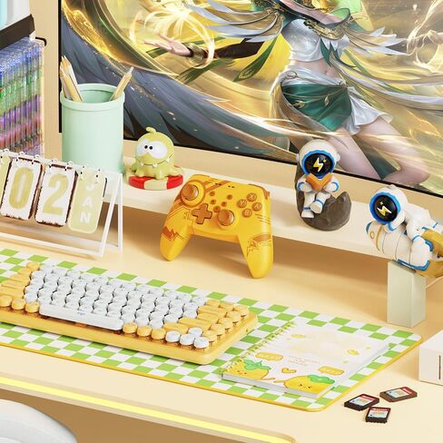 وحدة تحكم JINGDU Wireless Switch Pro متوافقة مع Nintendo Switch/OLED/Lite، وحدة تحكم ألعاب بلوتوث و2.4G، وحدة تحكم عصا التحكم في القاعة، مع بطارية 1000 مللي أمبير في الساعة، جيروسكوب سداسي المحاور، مشغل خطي in Kuwait