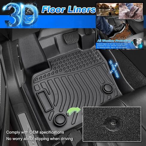 Cartist Floor Mats Fit for Chevrolet Blazer 2019-2024(Not Fit Blazer EV Model), Cadillac XT5/GMC Acadia 2017-2024 All Weather Floor Liners Front & 2nd Row in Saudi Arabia