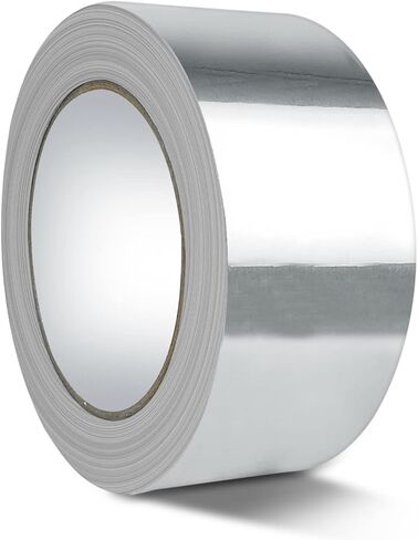 1/2in x 98ft & 1in x 98ft (3.5mil) Aluminum Tape Heavy Duty Reflective Duct Tape Resists Flame Foil Tape for HVAC Hot & Cold, Duct Sealing, Metal Repair (Total 196ft) in Kuwait