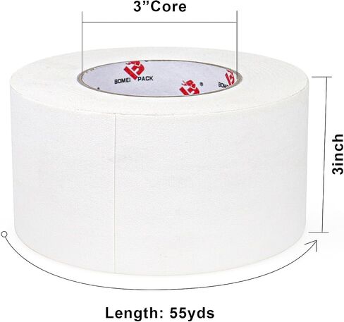 BOMEI PACK Heavy Duty Gaffers Tape,White Gloss Finish Gaffer Tape,Waterproof, Residue Free, Non-Reflective, Easy Tear, Matte Gaffer Stage Tape for Filming, Photography, Radio (2 Inch) in Saudi Arabia