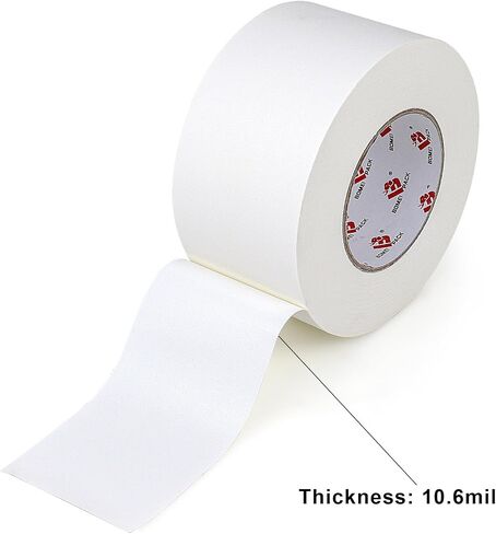 BOMEI PACK Heavy Duty Gaffers Tape,White Gloss Finish Gaffer Tape,Waterproof, Residue Free, Non-Reflective, Easy Tear, Matte Gaffer Stage Tape for Filming, Photography, Radio (2 Inch) in Saudi Arabia