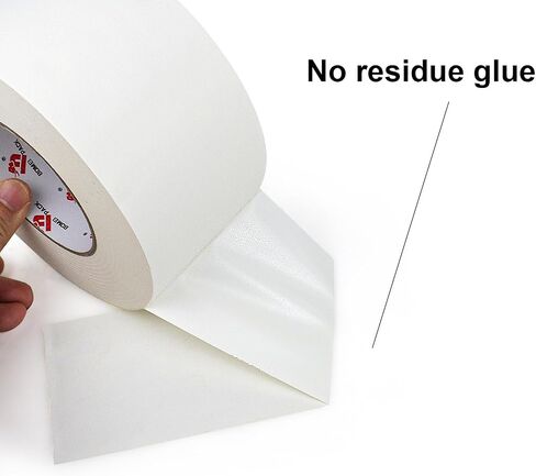 BOMEI PACK Heavy Duty Gaffers Tape,White Gloss Finish Gaffer Tape,Waterproof, Residue Free, Non-Reflective, Easy Tear, Matte Gaffer Stage Tape for Filming, Photography, Radio (2 Inch) in Saudi Arabia