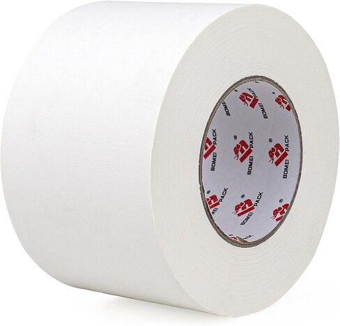 BOMEI PACK Heavy Duty Gaffers Tape,White Gloss Finish Gaffer Tape,Waterproof, Residue Free, Non-Reflective, Easy Tear, Matte Gaffer Stage Tape for Filming, Photography, Radio (2 Inch) in Saudi Arabia