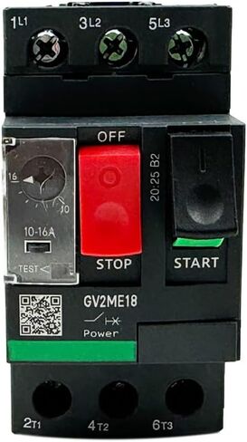 GV2ME18 قطاع دارة المحرك 10-16A زر تشغيل المحرك اليدوي سلسلة GV2M جديد in Saudi Arabia