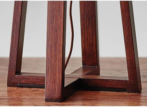 Adesso 1504-15 Quinn Floor Lamp, 60 in, 150 W Incandescent/CFL, Walnut Birch Wood, 1 Wooden Lamp , White in Kuwait