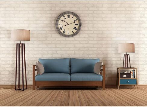 Adesso 1504-15 Quinn Floor Lamp, 60 in, 150 W Incandescent/CFL, Walnut Birch Wood, 1 Wooden Lamp , White in Kuwait