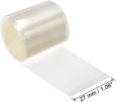 uxcell PVC Heat Shrink Tube 27mm Flat Width Wrap for Single 16340 2 Meter Black in Saudi Arabia