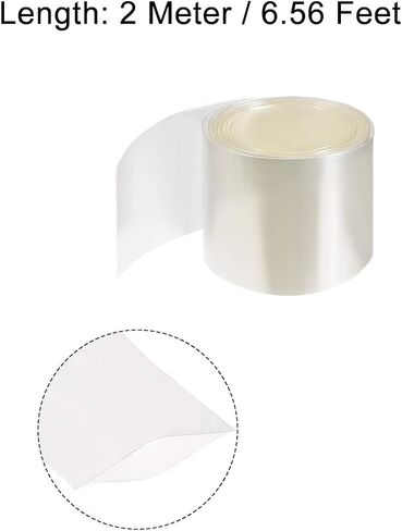uxcell PVC Heat Shrink Tube 27mm Flat Width Wrap for Single 16340 2 Meter Black in Saudi Arabia