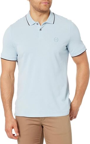 A｜X ARMANI EXCHANGE Men's Slim Fit Cotton Piquet Tipped Polo in Saudi Arabia