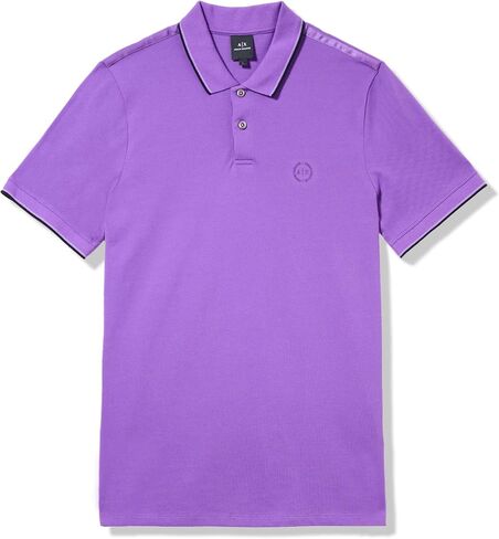 A｜X ARMANI EXCHANGE Men's Slim Fit Cotton Piquet Tipped Polo in Saudi Arabia