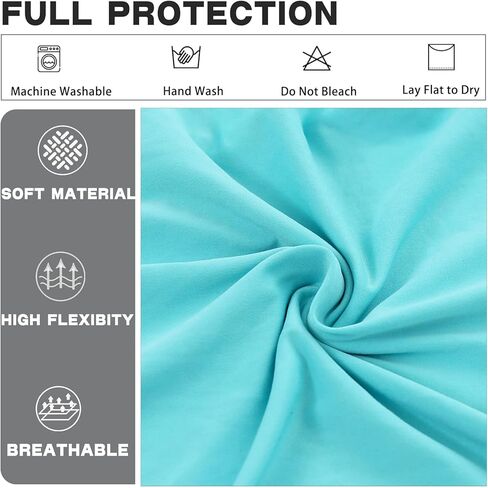 Qubjus Chair Dining Room Covers Set of 2 Dining Chair Covers Solid Color Stretch Chair Slipcovers Parsons Chair Furniture Protector Dining Room, Restaurant, Party(Beige, 2 Pack) in Kuwait