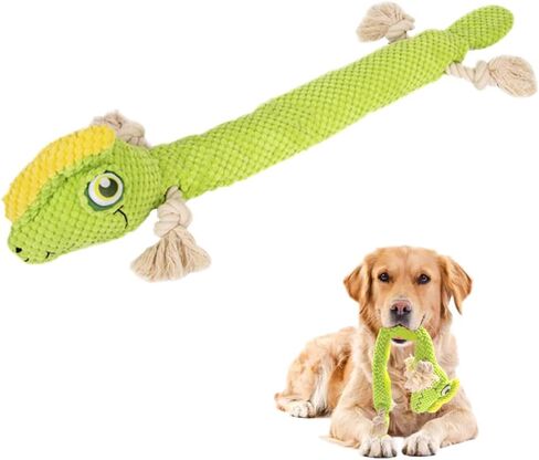 NP ألعاب الكلاب المحشوة ألعاب الجراء، ألعاب الكلاب السحلية التي تصدر صوت صرير من أجل الملل، لعبة الكلب التفاعلية لإطلاق الضغط للمضغ العدواني للألغاز ولعبة تدريب غريزة البحث عن الطعام (سحلية) in Kuwait