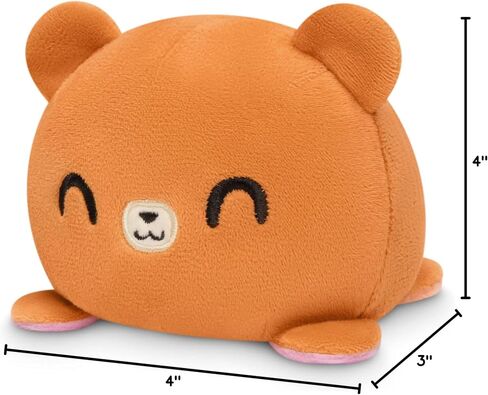 TeeTurtle - The Original Reversible Bear Plushie - Pride - Brown + Rainbow - Cute Sensory Fidget Stuffed Animals That Show Your Mood! in Saudi Arabia