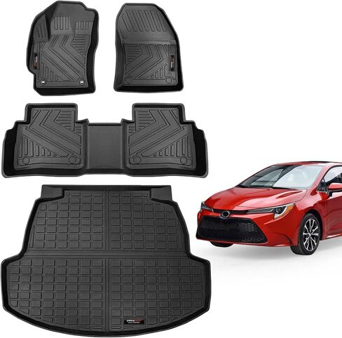Car Cargo Liner for Toyota Corolla Sedan 2020 2021 2022 2023 2024 Trunk Mats TPE Rubber All Weather Corolla Accessories(not fit Hatchback) (Cargo Liners) in Saudi Arabia
