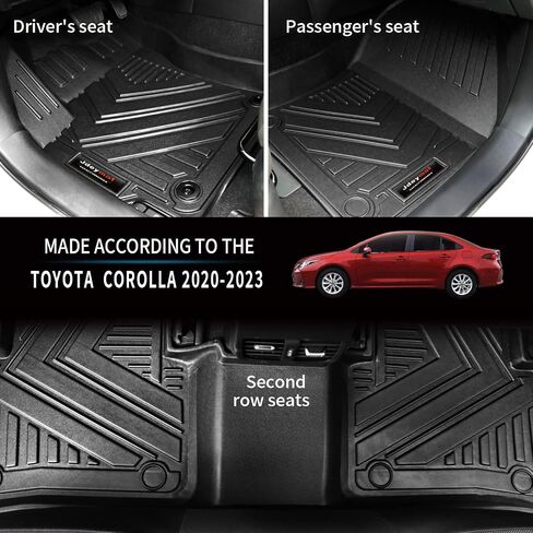 Car Cargo Liner for Toyota Corolla Sedan 2020 2021 2022 2023 2024 Trunk Mats TPE Rubber All Weather Corolla Accessories(not fit Hatchback) (Cargo Liners) in Saudi Arabia