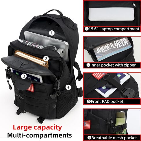 Camo Backpack,Military Teen Boys Backpacks for School 30L | Small Tactical Backpack for outdoor in Kuwait