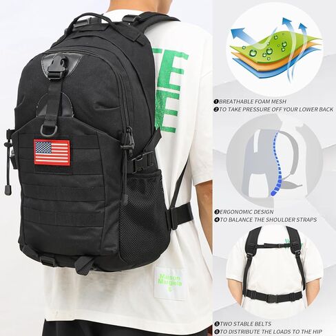 Camo Backpack,Military Teen Boys Backpacks for School 30L | Small Tactical Backpack for outdoor in Kuwait