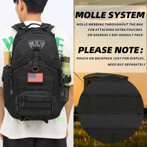 Camo Backpack,Military Teen Boys Backpacks for School 30L | Small Tactical Backpack for outdoor in Kuwait