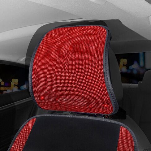2Pack Bling Car Seat Headrest Cover Elastic Auto Head Rest Protector Covers Universal Fit to All Car Truck SUV Interior Auto Accessories in Saudi Arabia