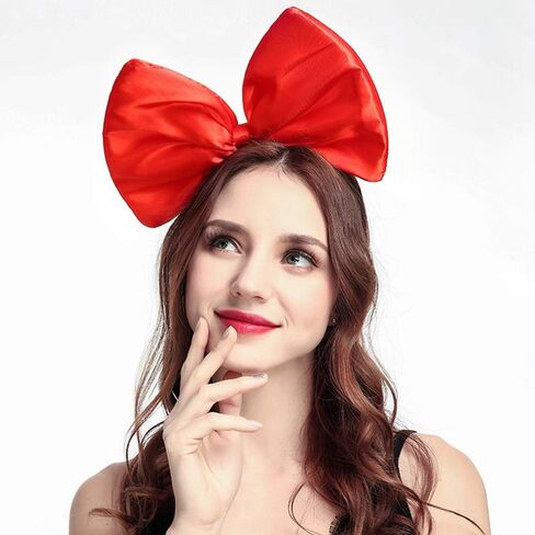 WLBON Bow Headband Big Bow Hair Hoop Women Hairband Party Decoration Headdress Cosplay Costume Headpiece Hair Accessories 1 Pack Black in Saudi Arabia