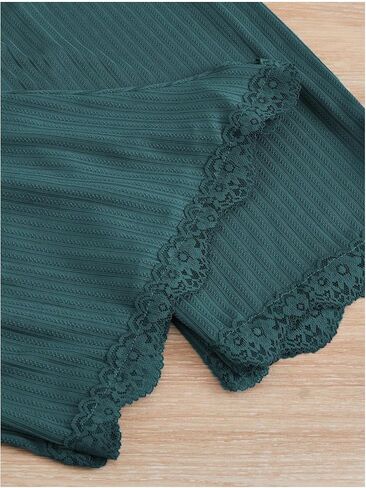 Milumia Women's 3 Piece Pajama Sets Lace Ribbed Cami Top and Shorts & Pants Pj Sets Sleepwear in Saudi Arabia