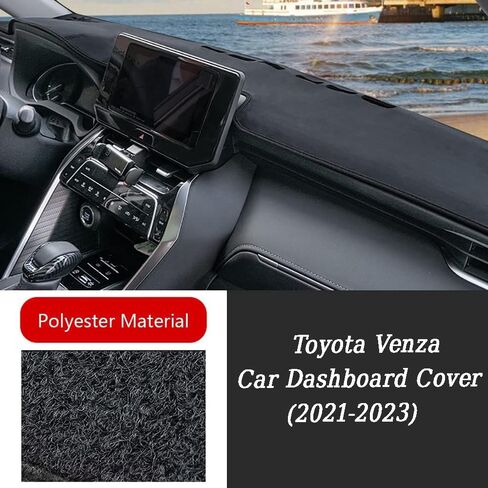 Car Dashboard Cover,Fit for Toyota Venza 2021 2022 2023 2024 Accessories Strong Sun Shade Cover Custom Fit Anti-Slip Center Console Dash Mat Protector,Flannel in Saudi Arabia