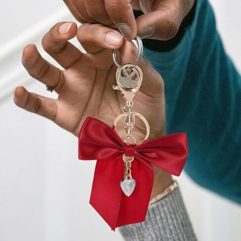 Holibanna Bowknot Keychain Bow Charm Key Chain Cute Keychains for Women Car Keys Purse Handbag Decorations Beige in Kuwait