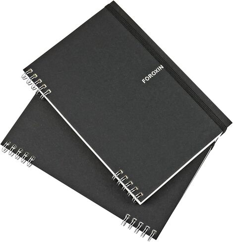 Spiral Notebooks - 8.5' x 5.7' Bullet Dotted Subject Journal Wirebound with 80 Sheets Paper, A5 80 Gsm Notepad for School & Work supplies, Black, 1 pack in Saudi Arabia