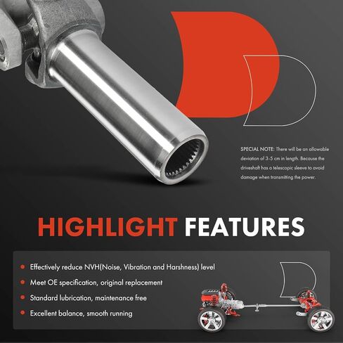 A-Premium Rear Complete Drive Shaft Prop Shaft Driveshaft Assembly Compatible with Chevrolet Silverado 2500 HD 2015-2018, Silverado 3500 HD & GMC Sierra 2500 HD, Sierra 3500 HD, 4WD, Replace# 22918601 in Saudi Arabia