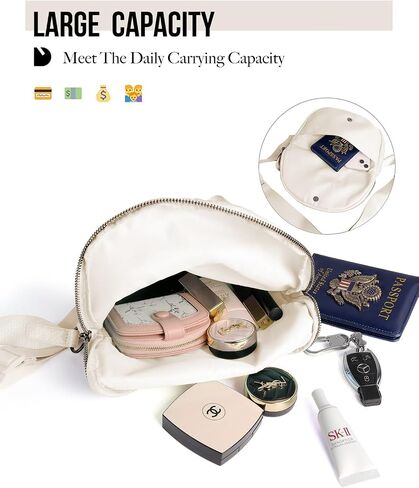 Crescent Bag for Women and Men, Fashion Medium Nylon Folding Crescent Moon Bag Single Shoulder Bag with Adjustable Strap in Saudi Arabia