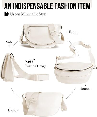 Crescent Bag for Women and Men, Fashion Medium Nylon Folding Crescent Moon Bag Single Shoulder Bag with Adjustable Strap in Saudi Arabia