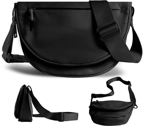 Crescent Bag for Women and Men, Fashion Medium Nylon Folding Crescent Moon Bag Single Shoulder Bag with Adjustable Strap in Saudi Arabia