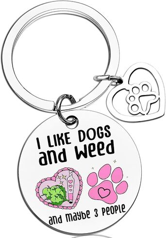 مضحك الاعشاب المفاتيح الهدايا الكلب أمي هدايا للنساء الكلب عشاق الاعشاب الملحقات صديق هدايا للنساء الأصدقاء الإناث لها فتاة هدية كيرينغ قلادة in Kuwait