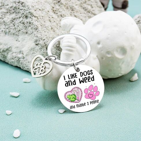 مضحك الاعشاب المفاتيح الهدايا الكلب أمي هدايا للنساء الكلب عشاق الاعشاب الملحقات صديق هدايا للنساء الأصدقاء الإناث لها فتاة هدية كيرينغ قلادة in Kuwait